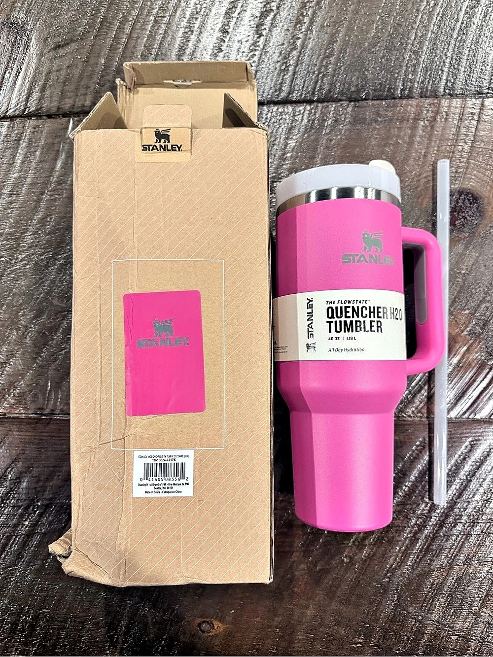 Stanley The Quencher H2.0 FlowState Tumbler 40 oz Pink NWT